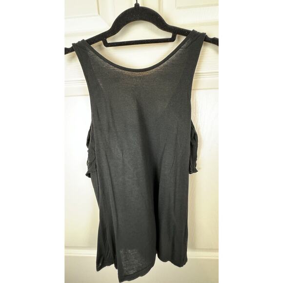 Ann Taylor LOFT Black Ruffle Tank Top coquettish XS , 49-48 - Picture 10 of 15